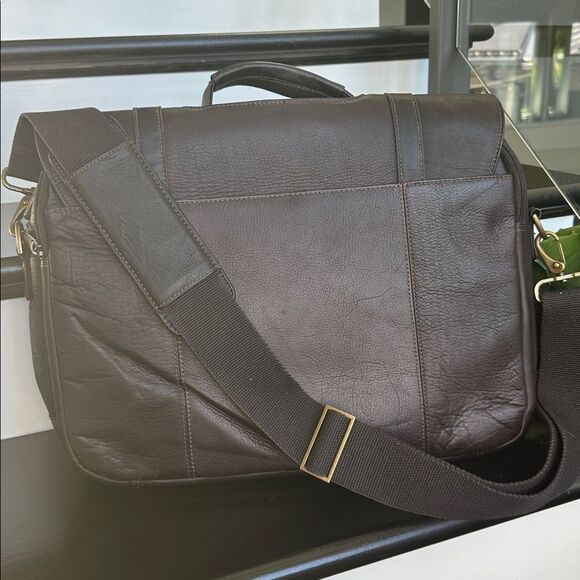 Samsonite genuine leather messenger briefcase business laptop bag luxurious - Picture 3 of 14